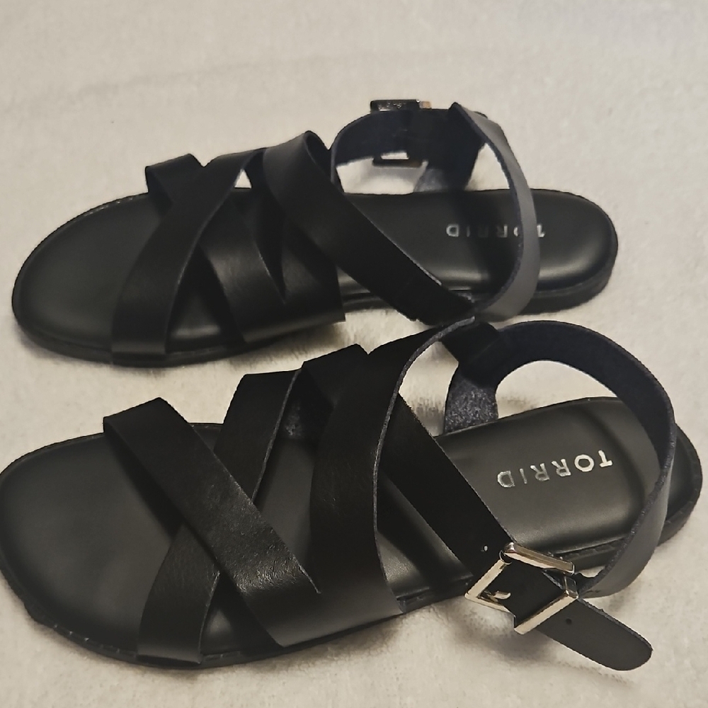 Torrid Black Strappy Sandals - Picture 3 of 7